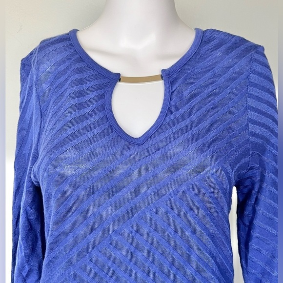Dana Buchman - Womens Violet Long Sleeve Knit Top Sz SM - Picture 3 of 7